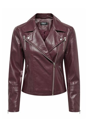 ONLY, ONLGEMMA FAUX LEATHER BIKER OTW NOO - Imiteret læderjakke - decadent chocolate