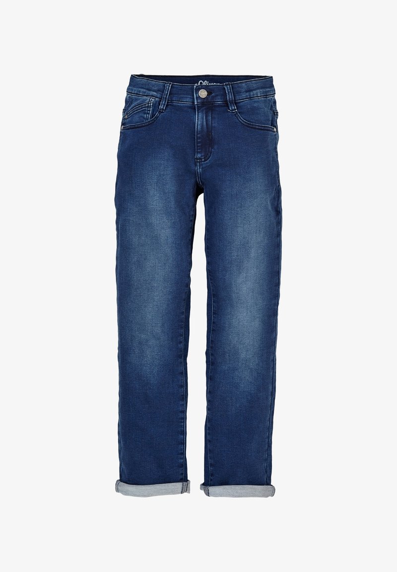 s.Oliver PETE MIT WASCHUNG - Straight leg jeans - dark blue stretche