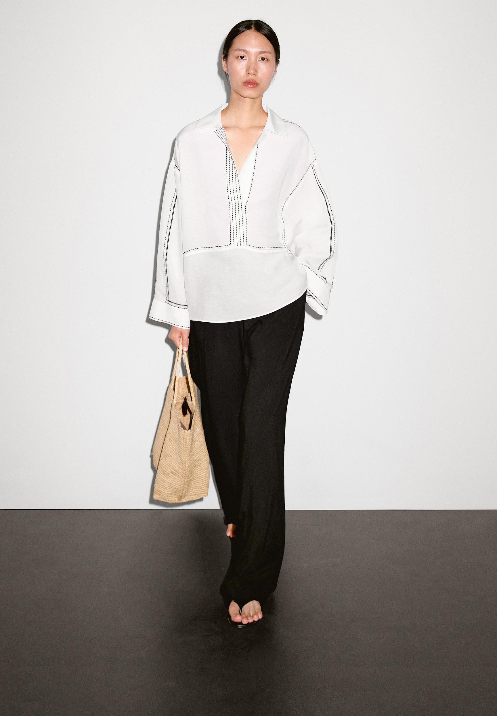 売れ筋商品|||マッシモ ドゥッティ シャツ レディース トップス EMBROIDERED  - Blouse - white Massimo Dutti EMBROIDERED - Blouse - white - Zalando.co.uk