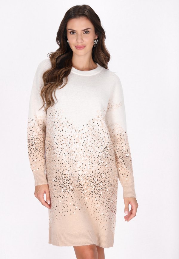 Cocktailkleid/festliches Kleid - wollweiss beige