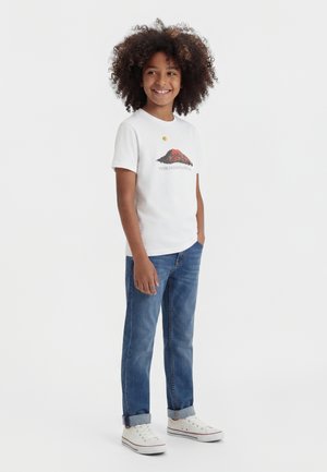 The North Face MOUNTAIN NIGHT RELAXED SHORT SLEEVE TEE - Triko s potiskem - white
