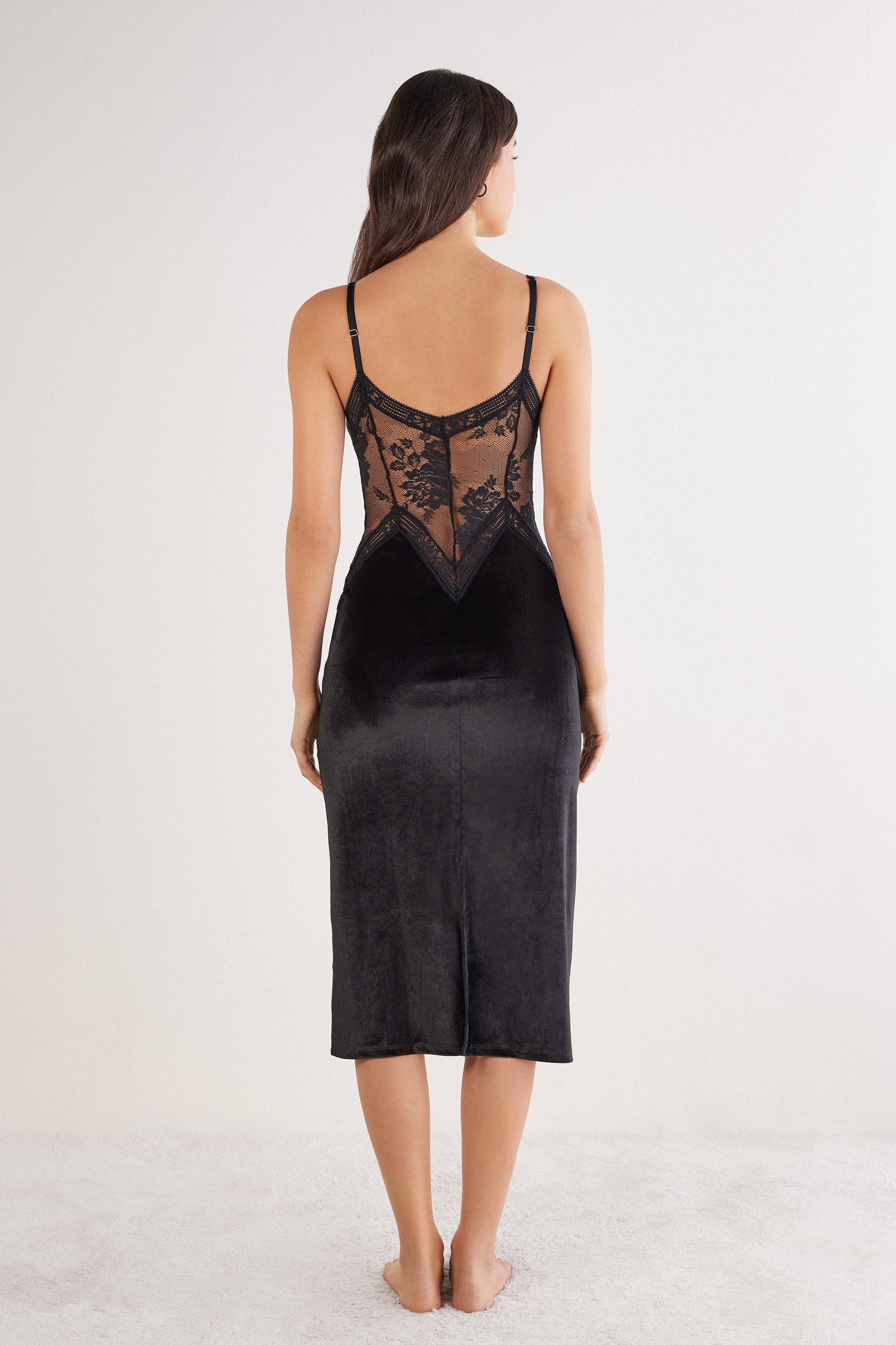 Women's Spaghetti Strap Bodycon Dress - Sheer, Slimming, Party