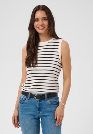 Kaffe, KALIZZA STRIPED SLIPOVER - Top - chalk   black stripe