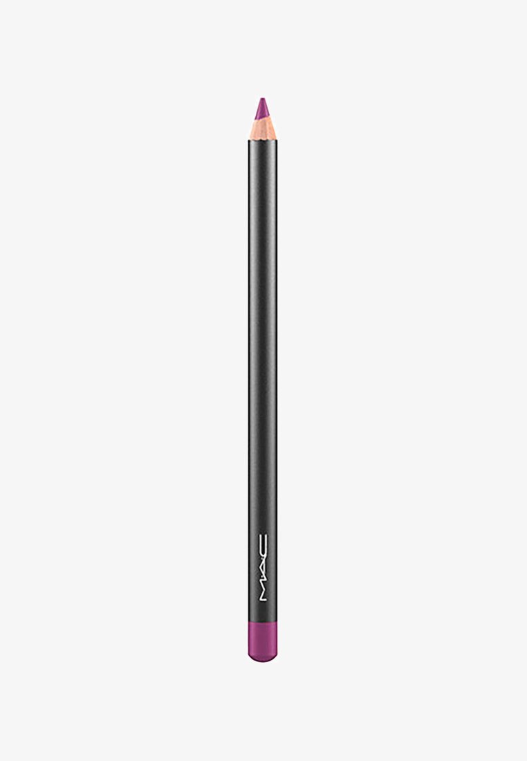 Eyeliner MAC in una matita nera con una punta viola e logo. La forma circolare è semplice ed elegante.