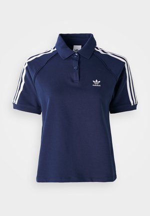 Námořnická polo košela z kvalitní bavlny s límečkem, třemi knoflíky a bílými pruhy na ramenou; má vyšitý logo.
