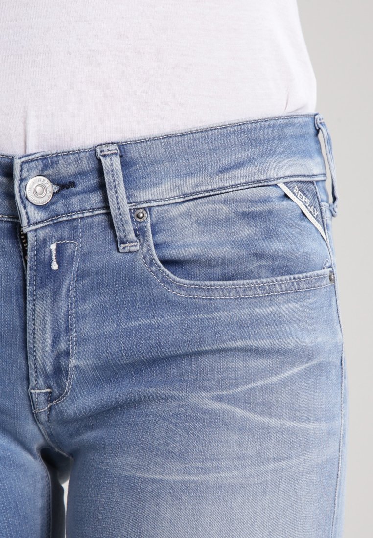 Replay HYPERFLEX LUZ Jeans Skinny Fit light bluelyseblå Replay Jeansjakke Hyperflex Light Denim Jacket Blå