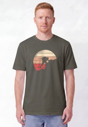watapparel, MOUNTAIN CLIMBING UNISEX - T-shirt imprimé - khaki