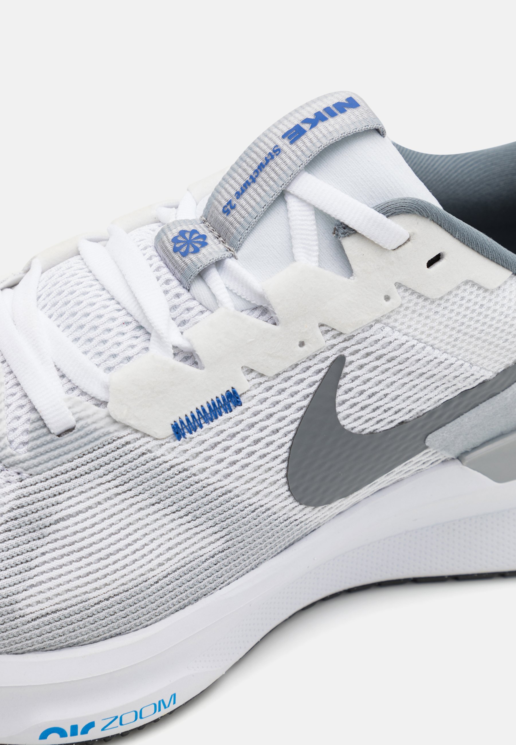 Nike Performance AIR ZOOM STRUCTURE 25 - Zapatillas running asfalto -  white/smoke grey/game royal/wolf grey/black/blanco - Zalando.es