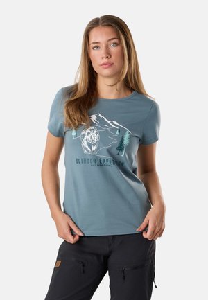 Swedemount, FOREST TEE W - Μπλουζάκι με στάμπα - sage green bear