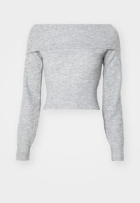 LOLO OFF SHOULDER - Pulover - grey melange