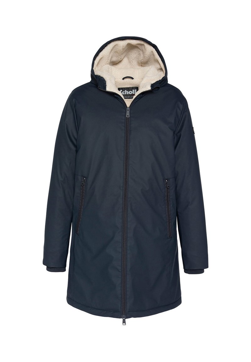 Schott Halflange jas blauw Schott Halflange jas blauw