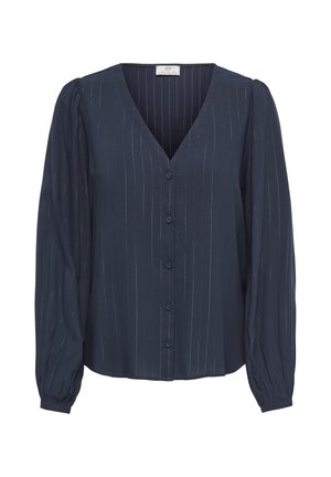 JDY, JDYLUCY LIFE L/S V-NECK SHIRT WVN DIA - Blusa - night sky