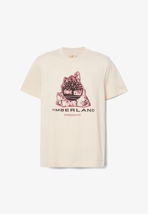 Timberland FRONT SEASONAL TREE LOGO GRAPHIC TEE - Camiseta estampada -  natural