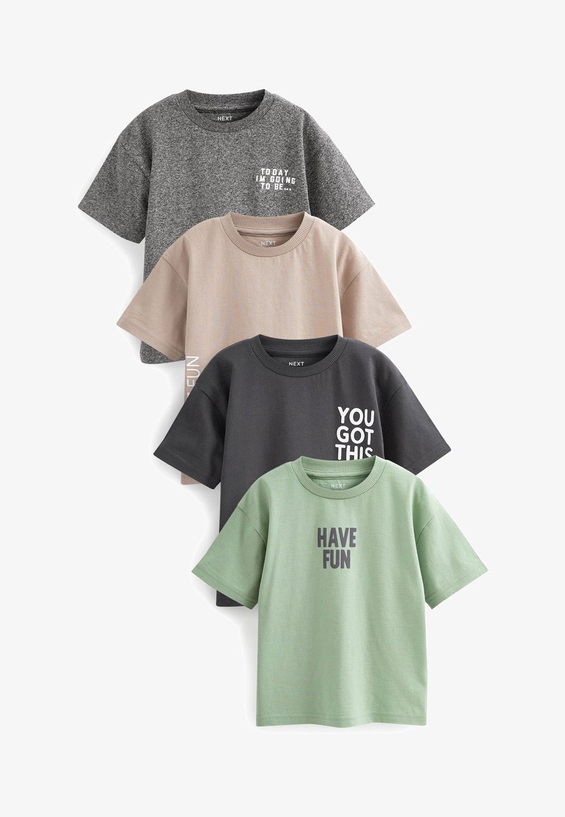 Next 4 PACK - Trükipildiga T-särk - green grey