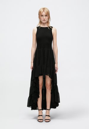 HIGH LOW SMOCK DRESS - Maksikleit - black