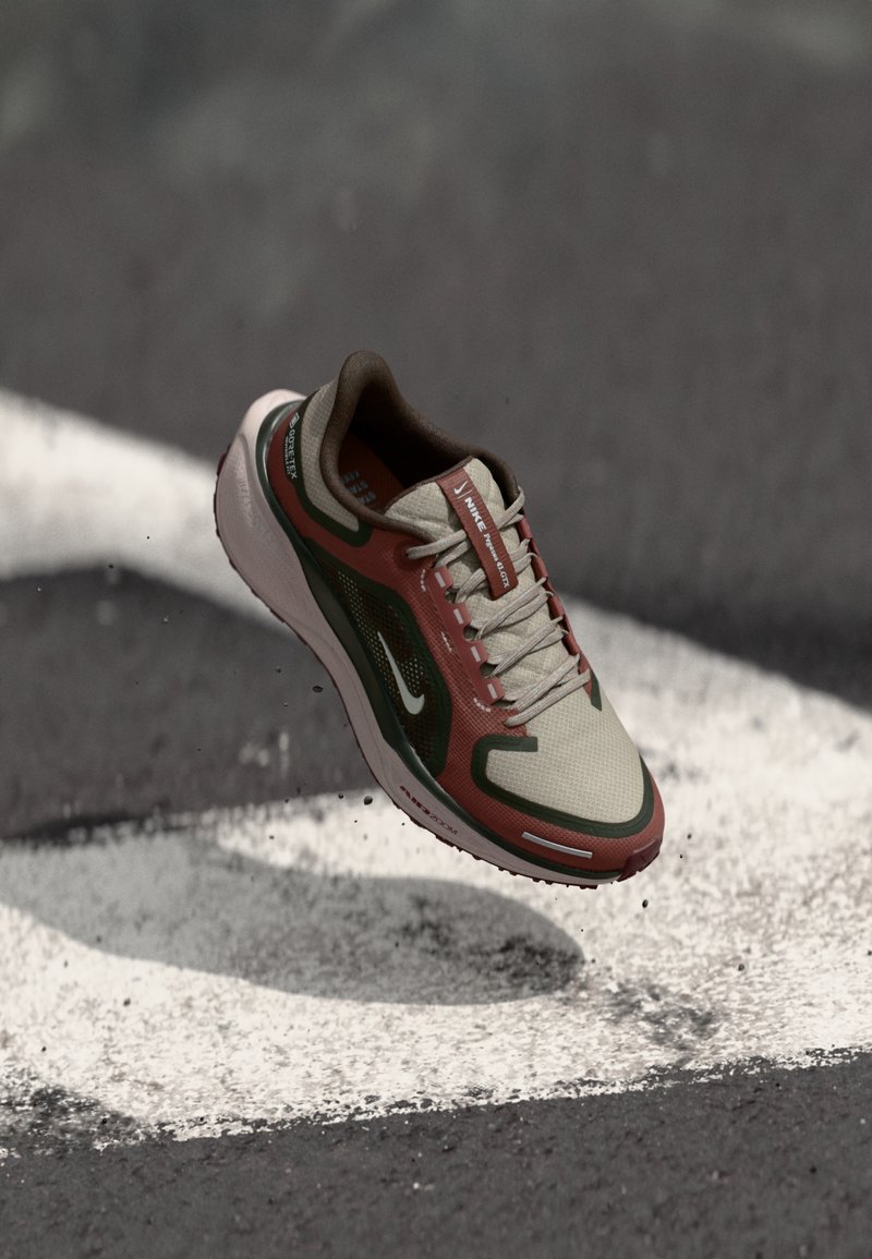 Nike Performance PEGASUS 41 GORE-TEX - Road running shoes - malt/barely green/sequoia/red sepia/burgundy crush/platinum violet