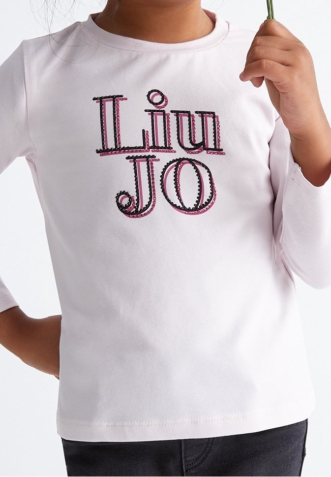 Liu Jo Kids WITH LOGO AND GEMSTONES - Långärmad tröja - pink