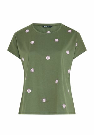 Yours Clothing, PLUS SIZE T-SHIRTS. - T-shirts print - khaki