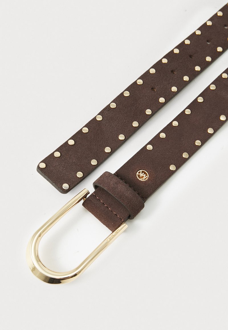MICHAEL KORS Dark Brown Suede Leather Studded Belt Michael Kors Women main image 4