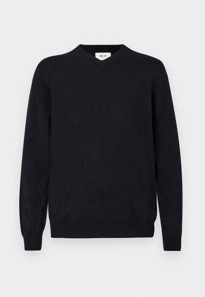 SERGE V NECK - Strickpullover - deep navy