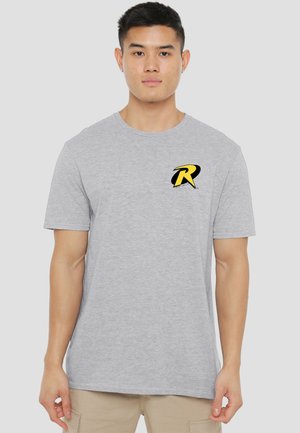 Cotton Soul, BATMAN ROBIN LOGO - T-Shirt print - mottled light grey