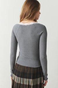 BDG Urban Outfitters DIANA - Top s dlhým rukávom - grey