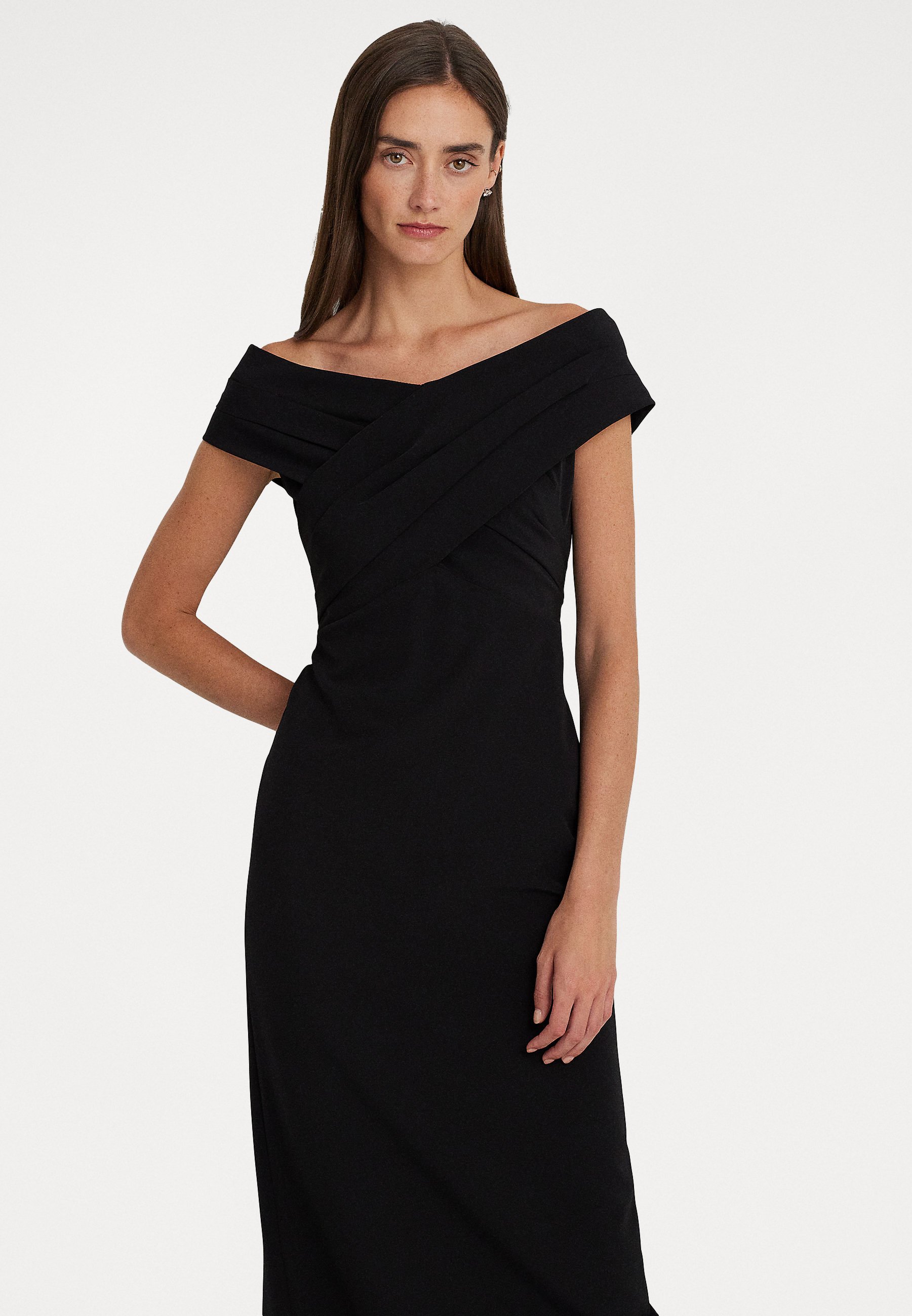 Lauren Ralph Lauren CREPE OFF THE SHOULDER GOWN Ballkjole Black Lauren Ralph Lauren CREPE OFF THE SHOULDER GOWN Ballkjole Black