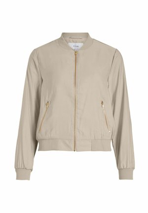 VILA, BOMBER JACKET VIBUBBLE PETITE - - Blouson Bomber - cement