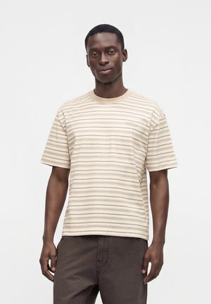 Hollister Co., BOXY STRIPE  - T-shirt imprimé - white