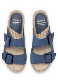 FRED MARTIN COLLECTION NICE - Pantolette flach - avio suede