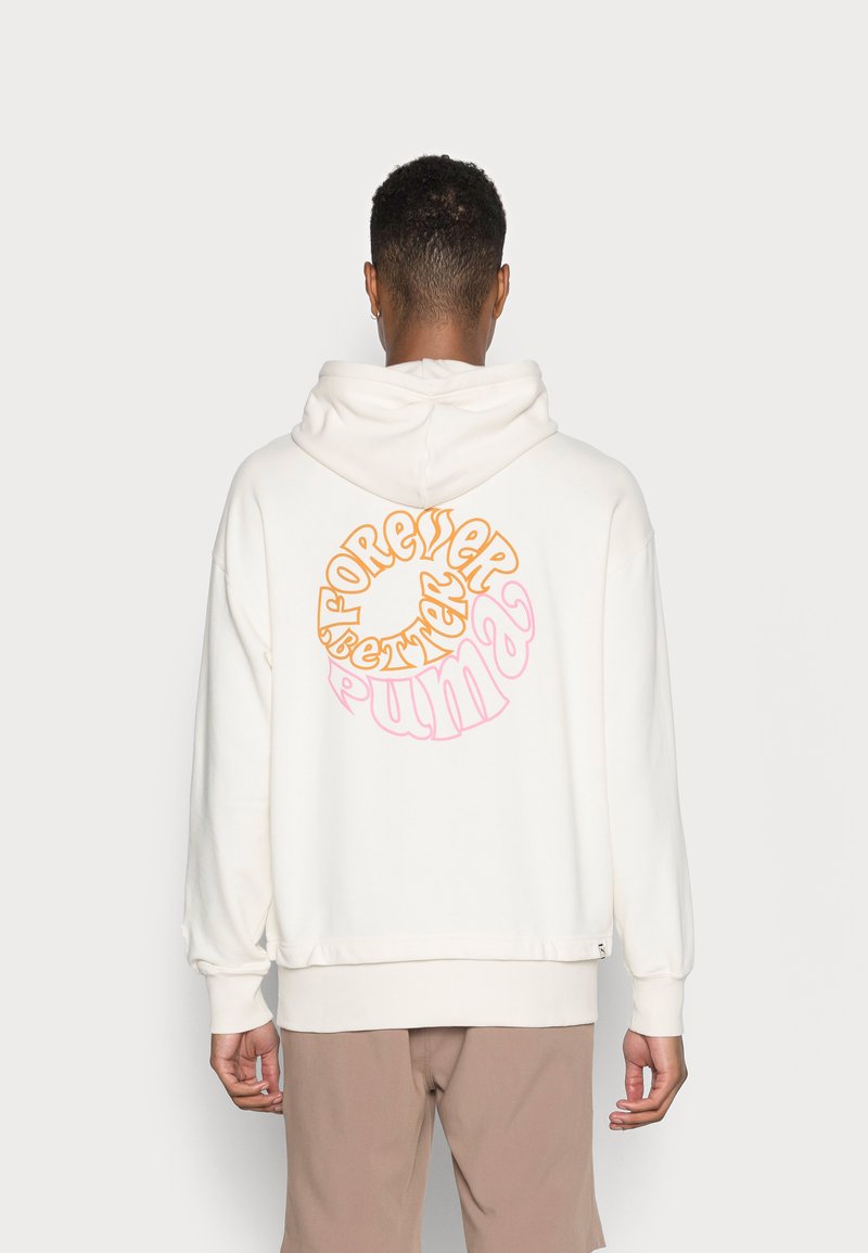 Puma DOWNTOWN GRAPHIC HOODIE - Mikina - ivory glow