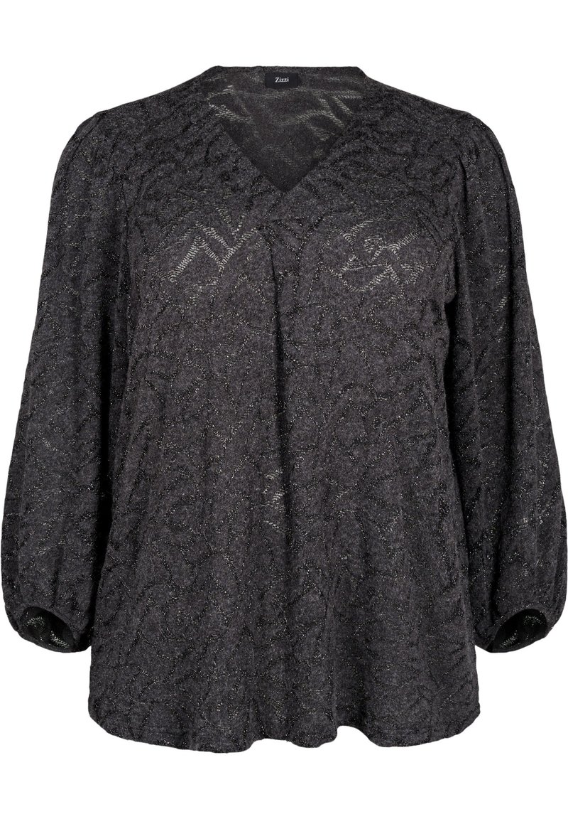 Zizzi Blouse donkergrijs gemêleerd Zizzi Blouse donkergrijs gemêleerd