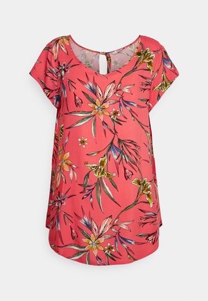 ONLNOVA LIFE TALL - Camicetta - mineral red bright tropical