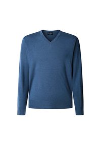 Unselected, dark denim blue