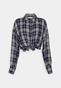 ONLY ONLRILEY KNOT CHECK - Πουκαμίσα με κουμπιά - dress blues/grey/ecru