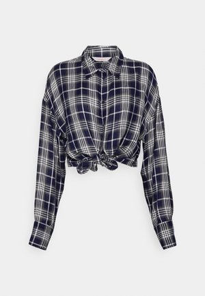 ONLY ONLRILEY KNOT CHECK - Chemisier - dress blues/grey/ecru