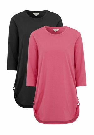 2 PACK WITH 3/4 SLEEVE - Long sleeved top - dark pink black