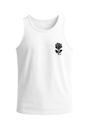 Neverless, TANKTOP HERREN MIT GRAFIK-PRINT - DESIGN GRAFFITI ROSE - - Top - weiß