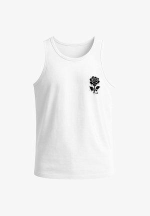Neverless, TANKTOP HERREN MIT GRAFIK-PRINT - DESIGN GRAFFITI ROSE - - Top - weiß