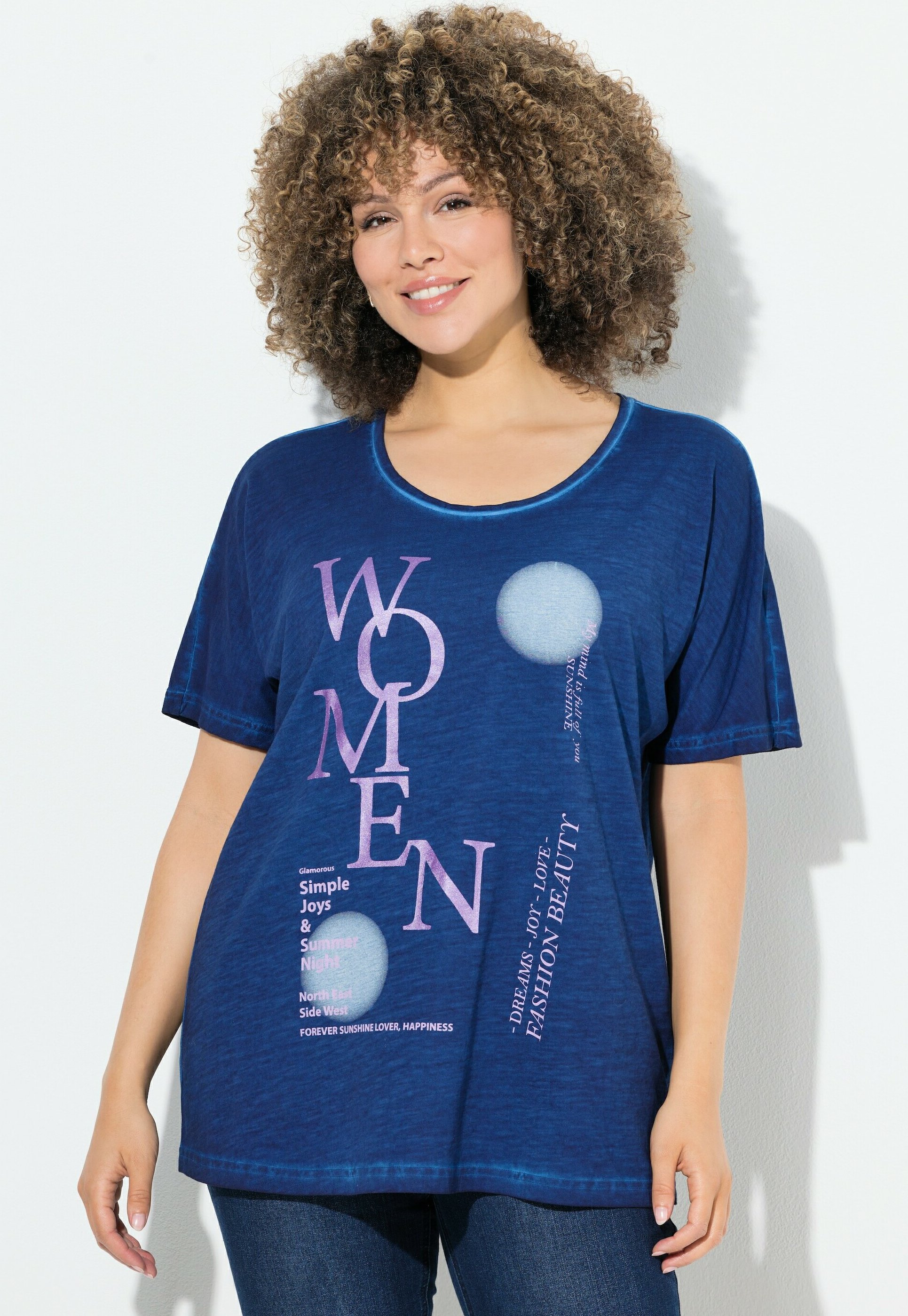 Ulla Popken T-shirt con stampa - black/nero