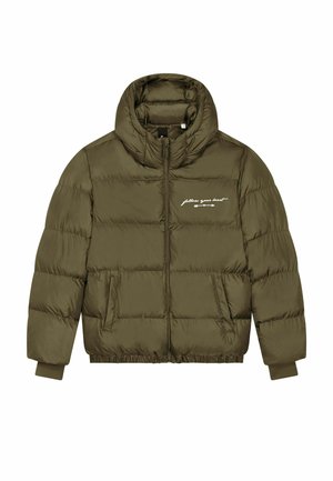 FOLLOW YOUR HEART EMBROIDERY UNISEX  - Winterjacke - khaki