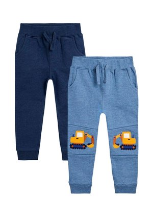 REGULAR FIT - 2-PACK APPLIQUÉ KNEE & PLAIN JOGGERS - Pantalones deportivos - blue digger