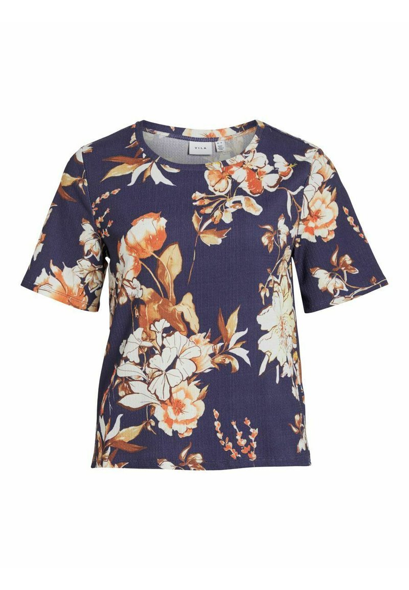 Vila T-shirt print donkerblauw Vila T-shirt print donkerblauw