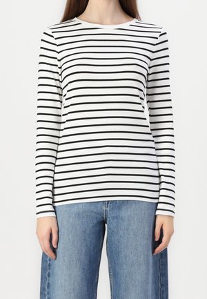 Langærmet T-shirt - white