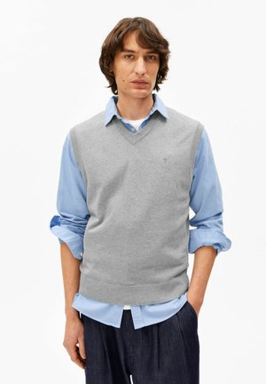 SLEEVELESS - Strickpullover - silver melange