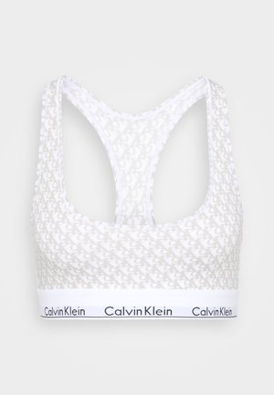 Calvin Klein Underwear, UNLINED BRALETTE ICON COTTON MODAL - Bustino - beige/white