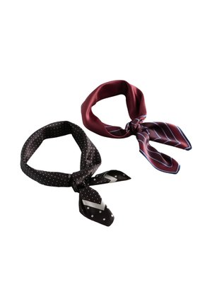 THE SET 2 PACK - Sjal / Tørklæder - brown spot  red stripe