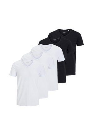 5 PACK - T-shirt basic - weiß /schwarz