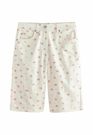 Next, PETITE FIT - CHINO JORTS - Džínové kraťasy - ecru pink floral