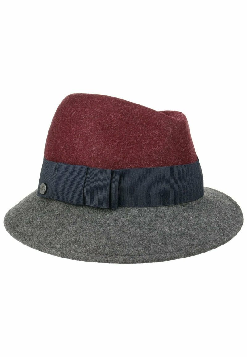 Lierys - ASYM TWOTONE - Hat - bordeaux dunkelgrau, Enlarge